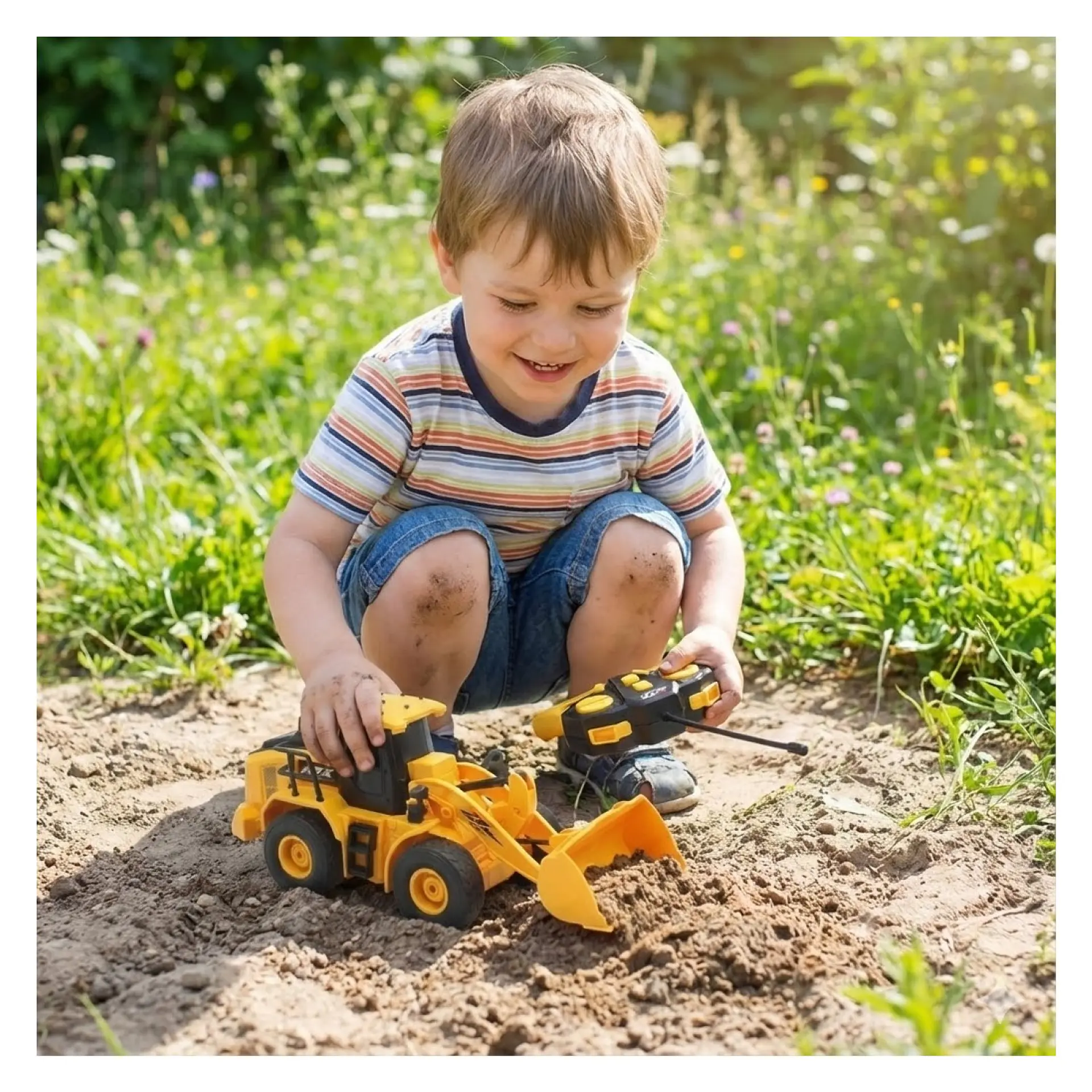 Juguete Excavadora RC Esc 1:24 Luz Sonido Recargable DBG1696 7