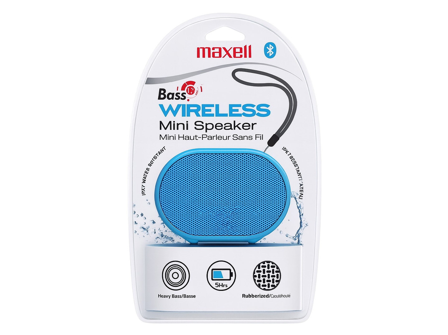 Parlante Maxell Bass13 Bluetooth Fm Radio Ipx-2 Azul 3