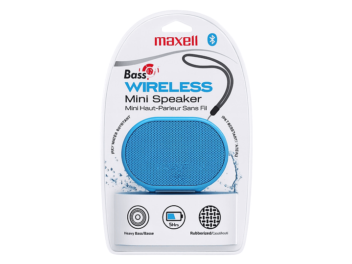 Parlante Maxell Bass13 Bluetooth Fm Radio Ipx-2 Azul 3