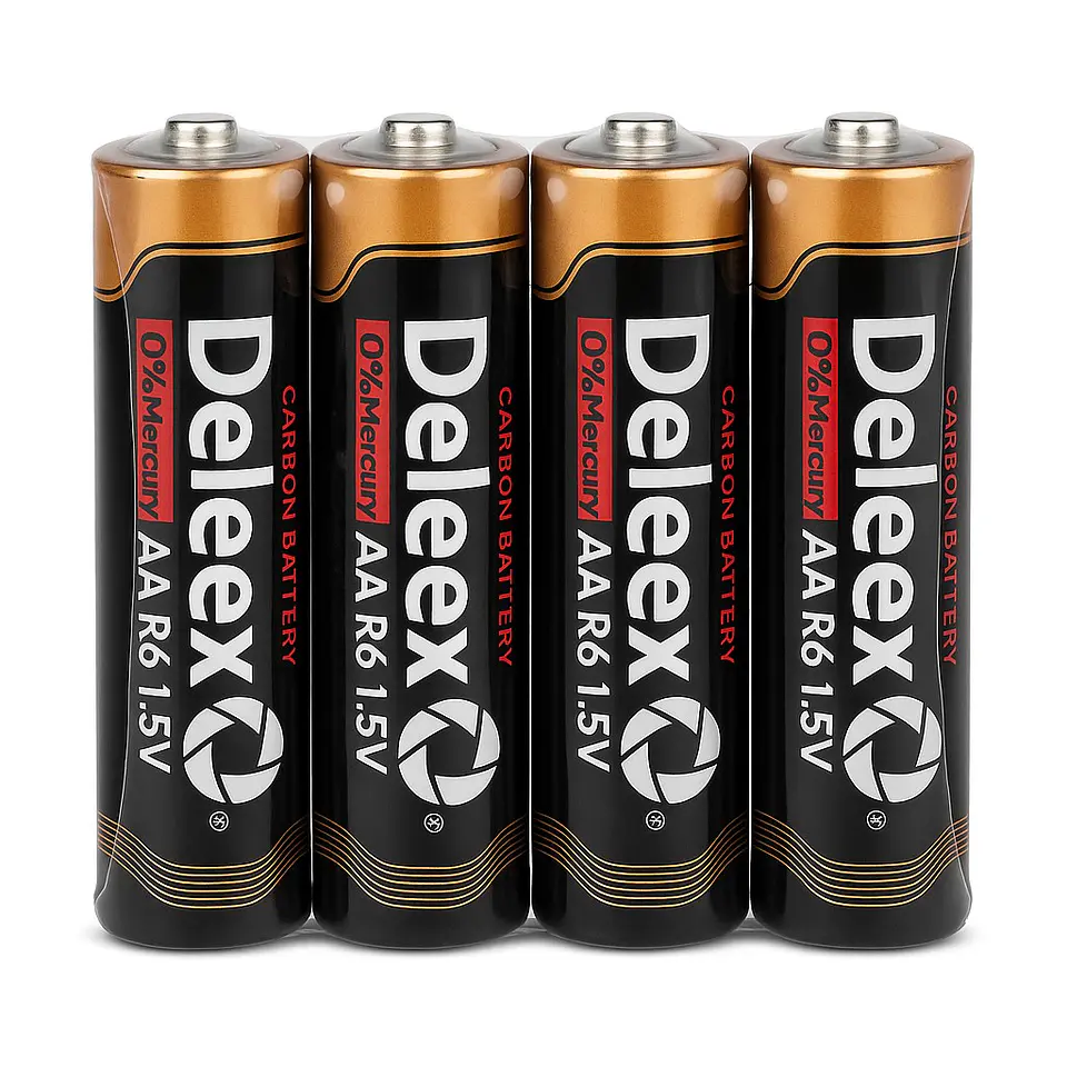 Pack 60 Pilas Deleex Gold AA Carbon Battery R6 2