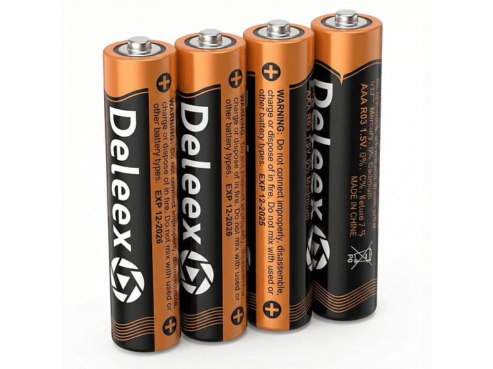 Pack 60 Pilas Deleex Gold AAA Carbon Battery R03 2