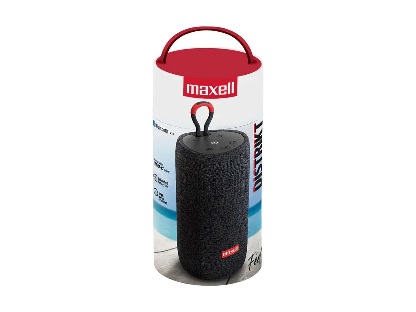 Parlante Bluetooth Portátil Maxell Distrikt Tws 7 Hr Negro 3