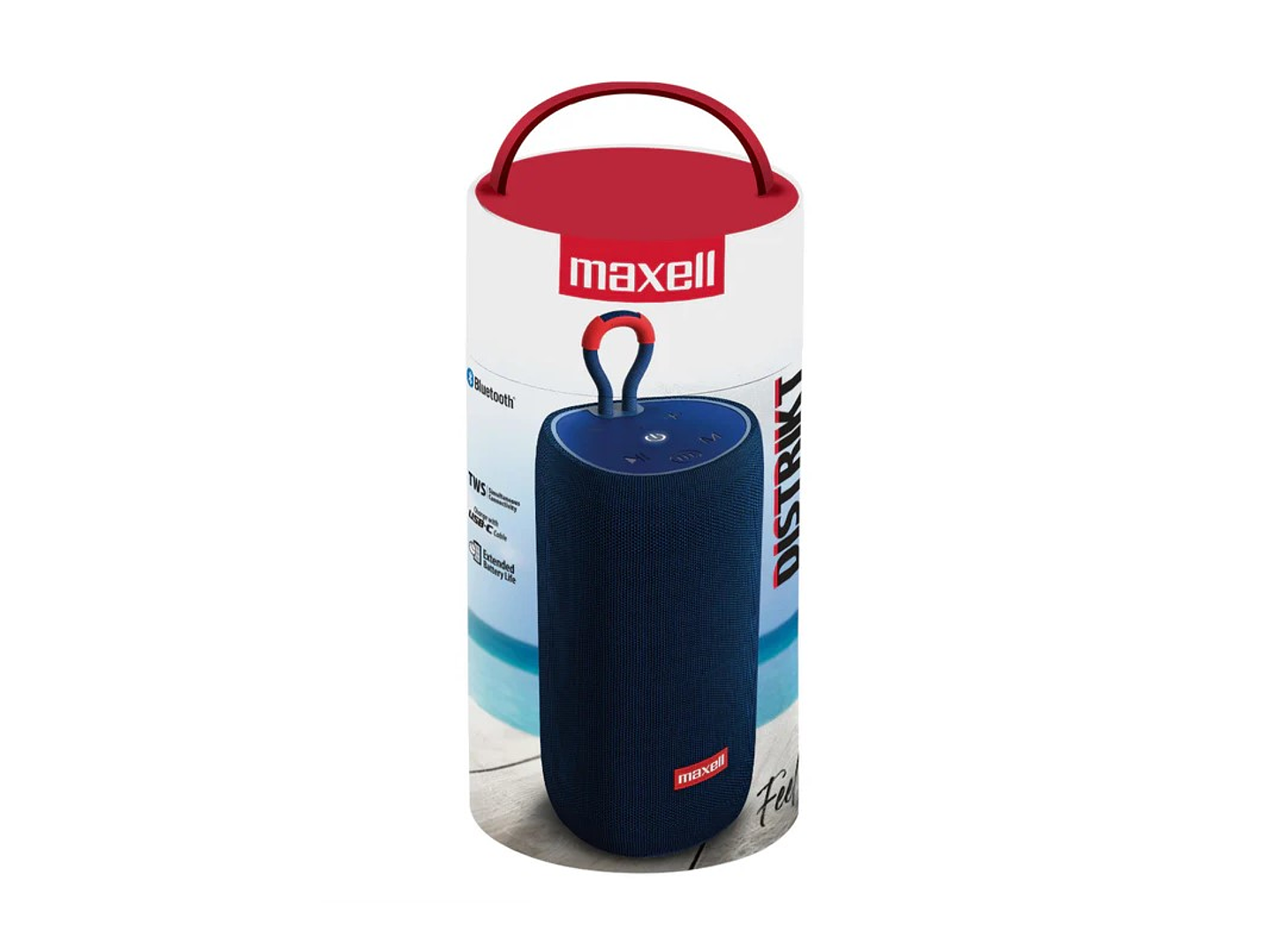 Parlante Bluetooth Portátil Maxell Distrikt Tws 7 Hr Azul 2