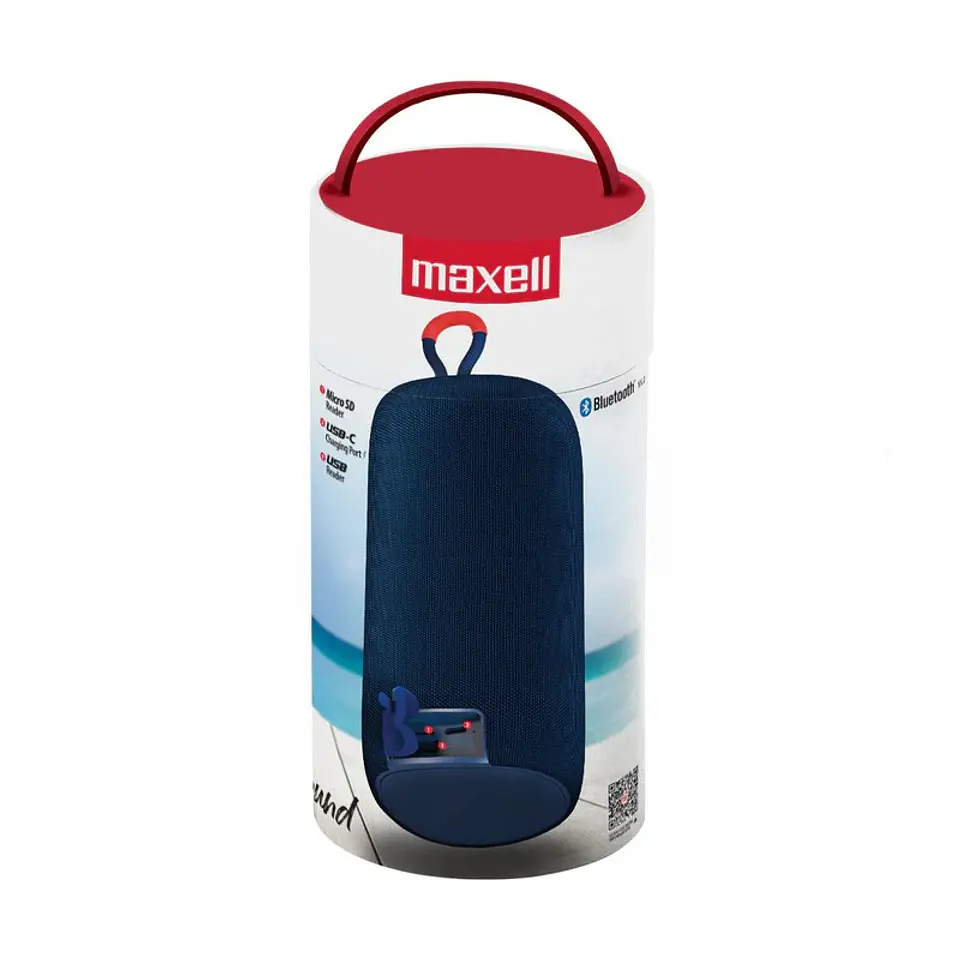 Parlante Bluetooth Portátil Maxell Distrikt Tws 7 Hr Azul 3