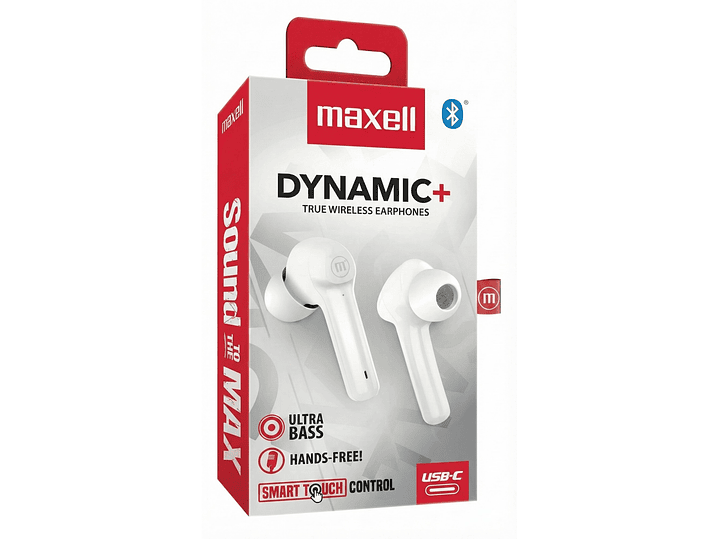 Audífonos Maxell Tws Bt Dynamic EB-BTDY Blanco 3