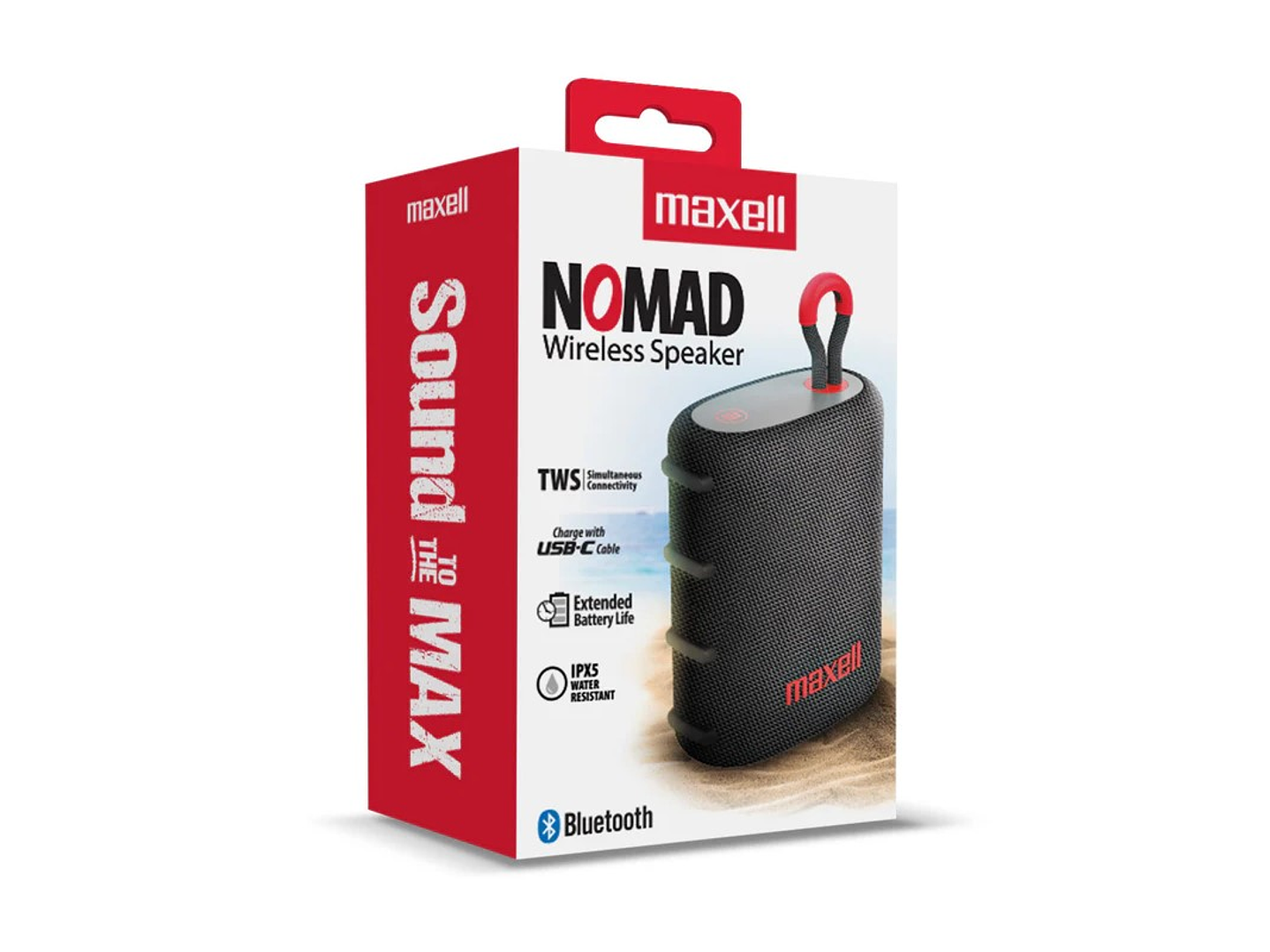 Parlante Bluetooth Portátil Maxell Nomad Tws 15 Hr Ipx5 Gris 3
