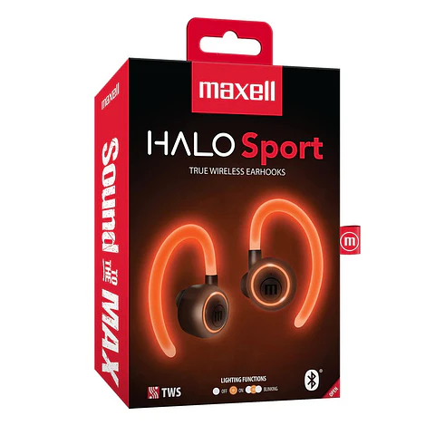 Audífonos Deportivos Inalámbricos Bt Maxell Tws Halo con Iluminación