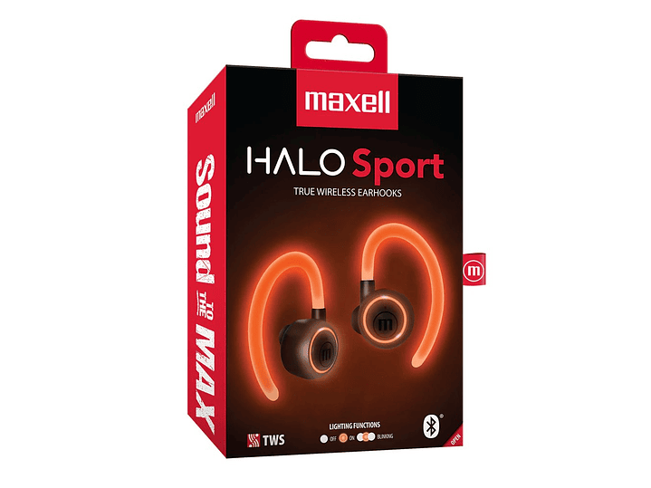 Audífonos Deportivos Inalámbricos Bt Maxell Tws Halo con Iluminación 2