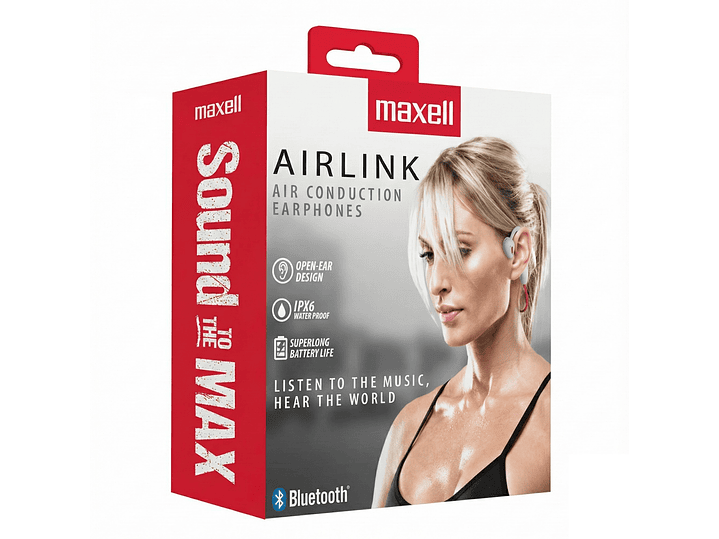 Audífonos Deportivos Maxell Airlink Bluetooth Ipx5 7 Horas Gris 3