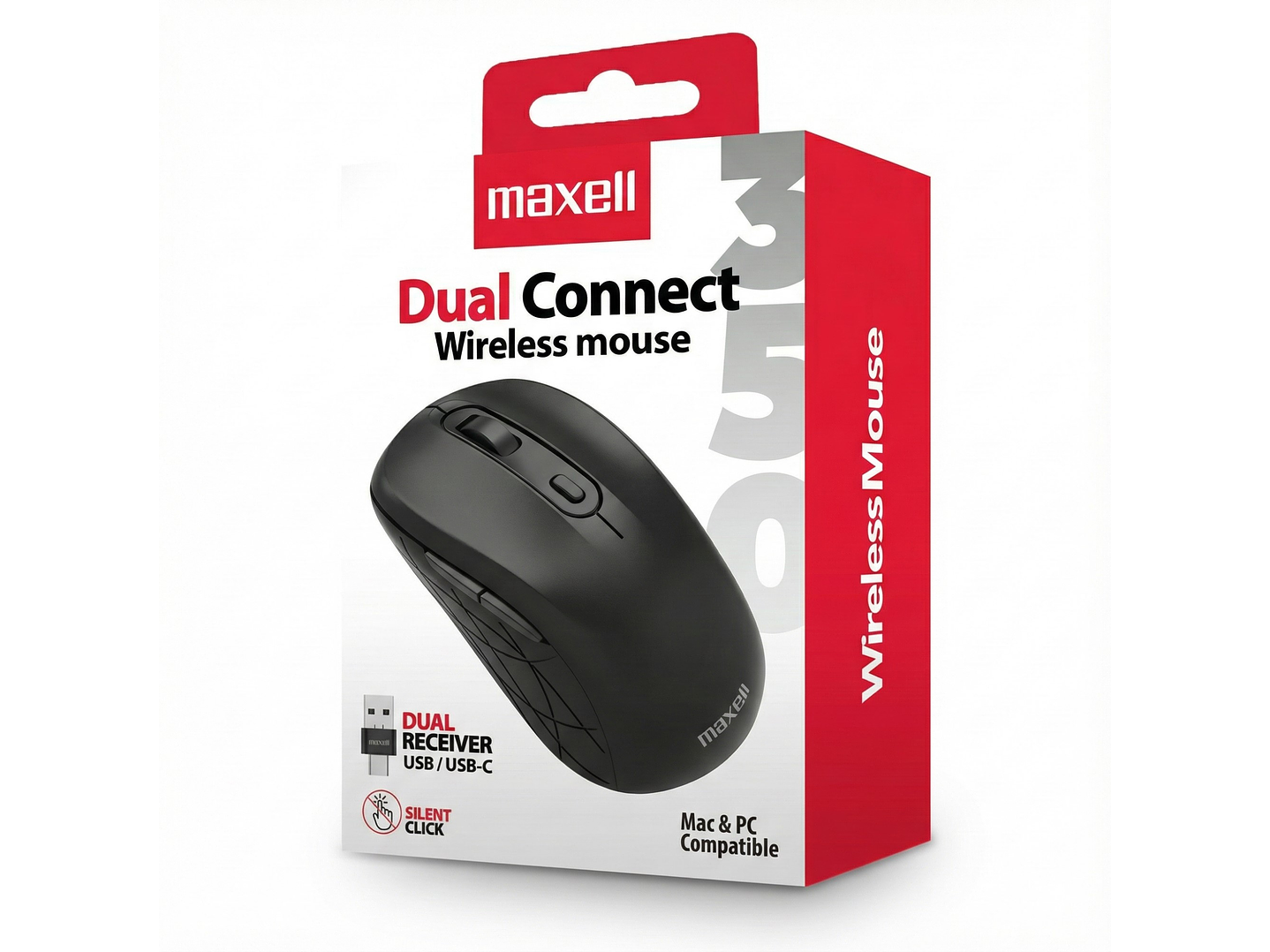 Mouse Inalámbrico Maxell MOWL-350 1600dpi Dual Usb/usb-c 3