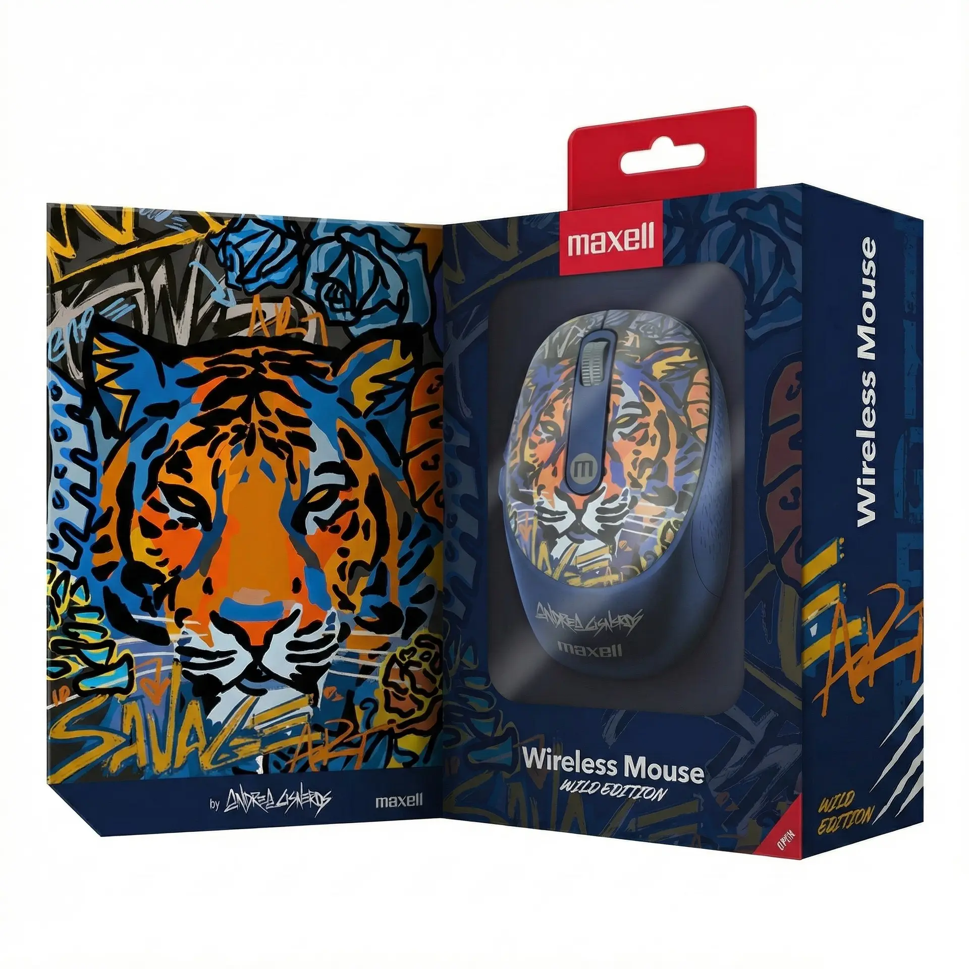 Mouse Inalámbrico Maxell Wild Tigre 4000dpi Usb/usb-c 4