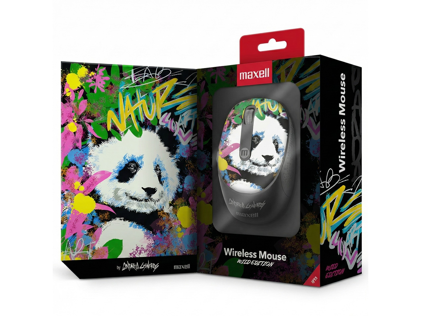 Mouse Inalámbrico Maxell Wild Panda 4000dpi Usb/usb-c 4