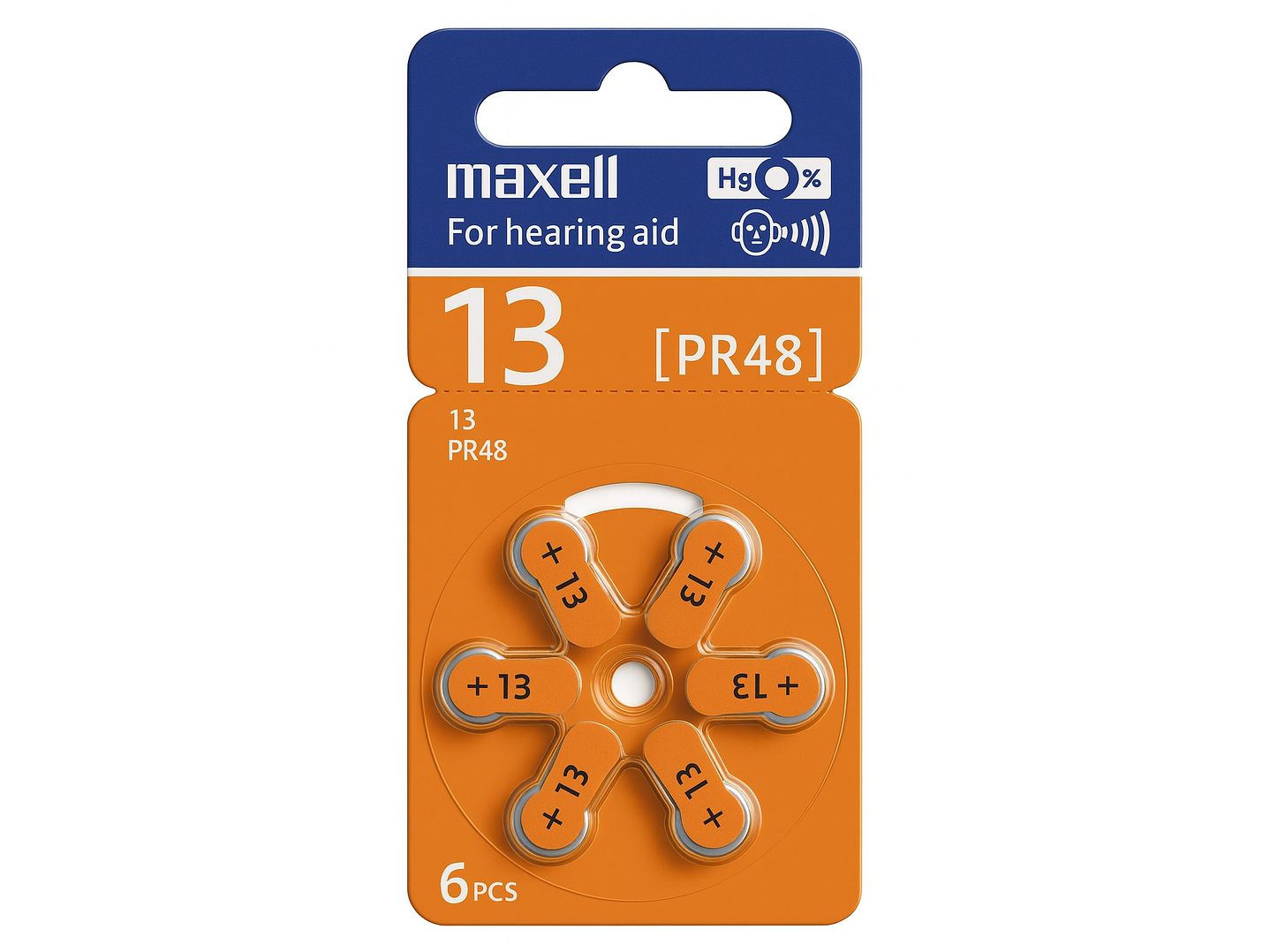 Pack 6 Pilas Para Audífonos Maxell 13 Auditivas 1