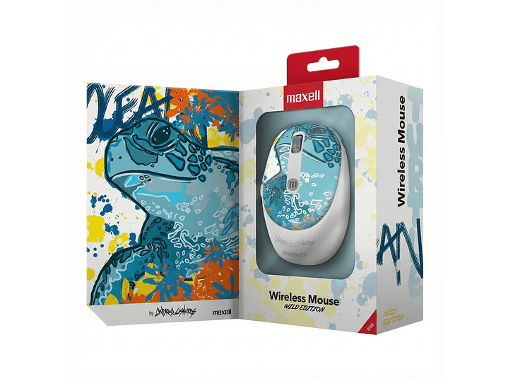 Mouse Inalámbrico Maxell Wild Tortuga 4000dpi Usb/usb-c 5