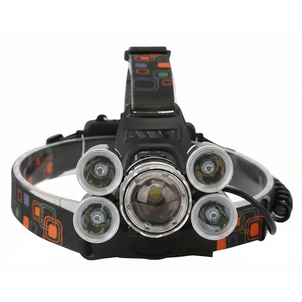 Linterna Cintillo Led Tecnolab 5 Focos Recargable TL143 2