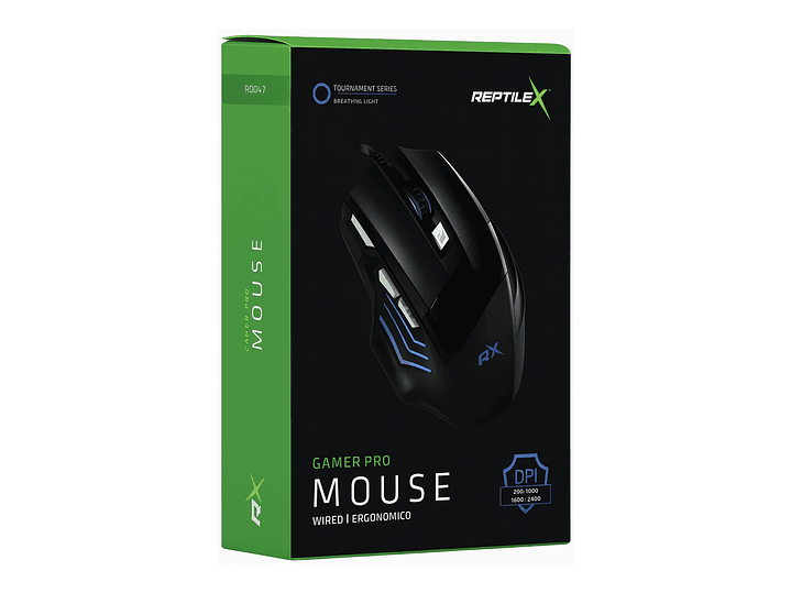 Mouse Gamer ReptileX RX0047 2400 dpi Retroiluminado 5
