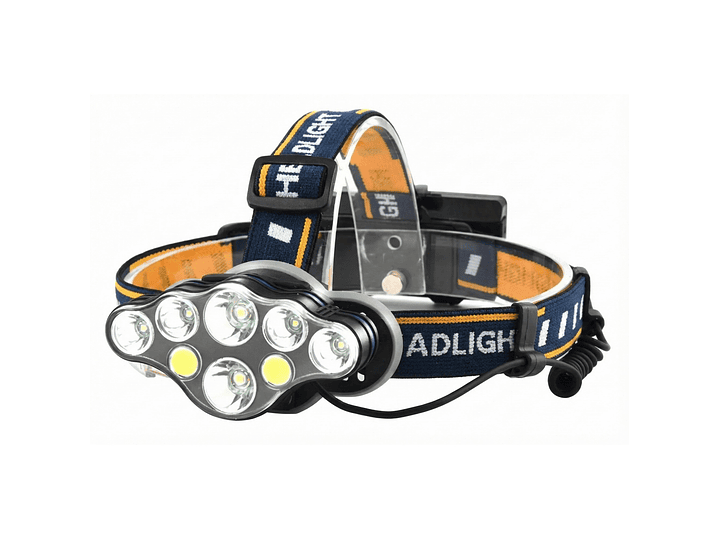 Linterna Cintillo Led Tecnolab 8 Focos Recargable TL143 1