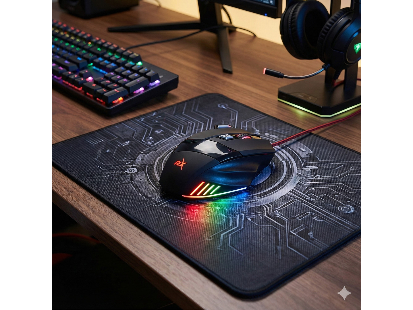 Mouse Gamer ReptileX RX0047 2400 dpi Retroiluminado 7