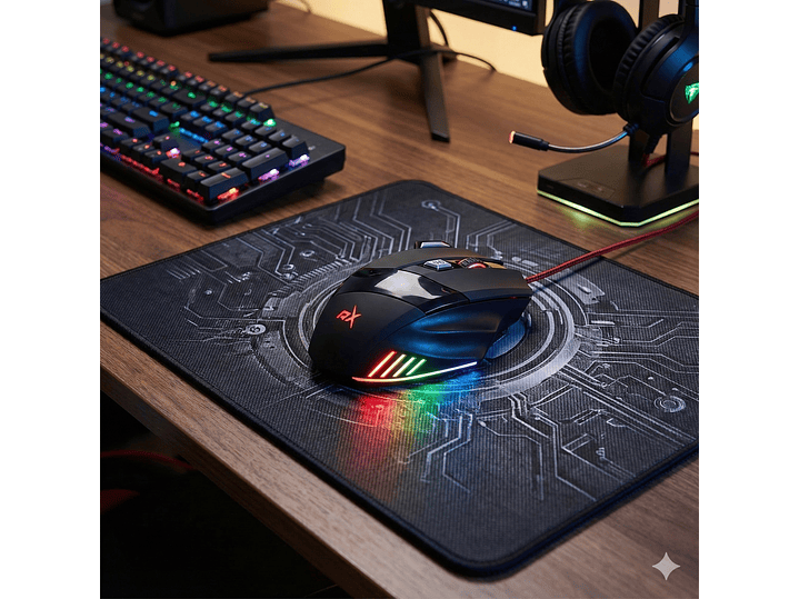 Mouse Gamer ReptileX RX0047 2400 dpi Retroiluminado 7