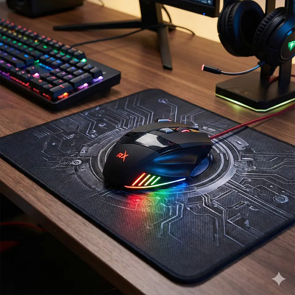 Mouse Gamer ReptileX RX0047 2400 dpi Retroiluminado 7