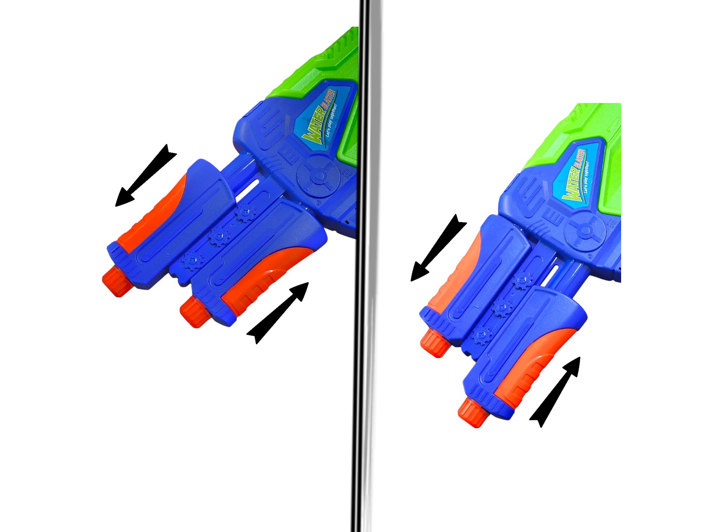 Juguete Pistola Lanza Agua Doble Cañon 890ml DBG1633 3