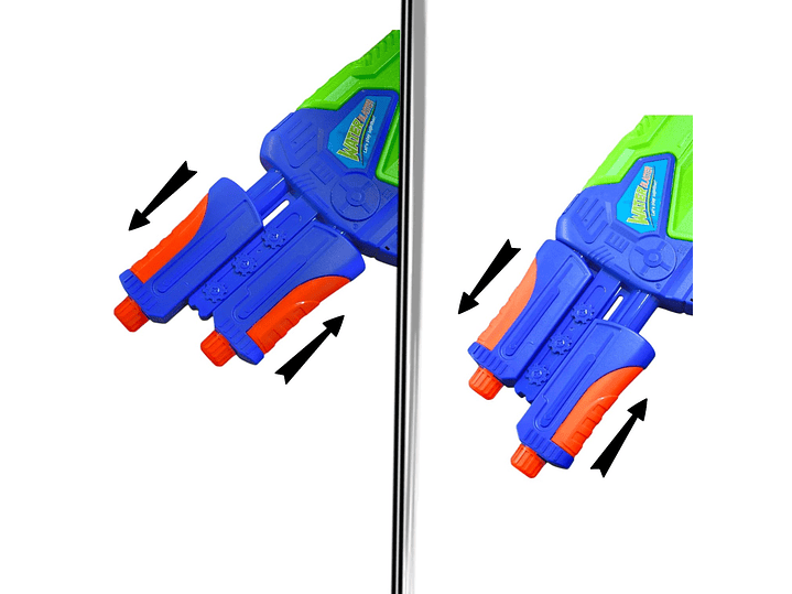 Juguete Pistola Lanza Agua Doble Cañon 890ml DBG1633 3