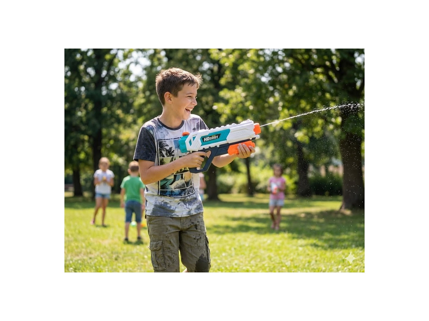 Juguete Pistola Lanza Agua 4 Chorros Tanque 890ml DBG1632 5