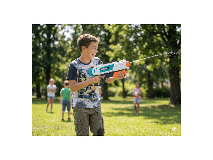 Juguete Pistola Lanza Agua 4 Chorros Tanque 890ml DBG1632 5