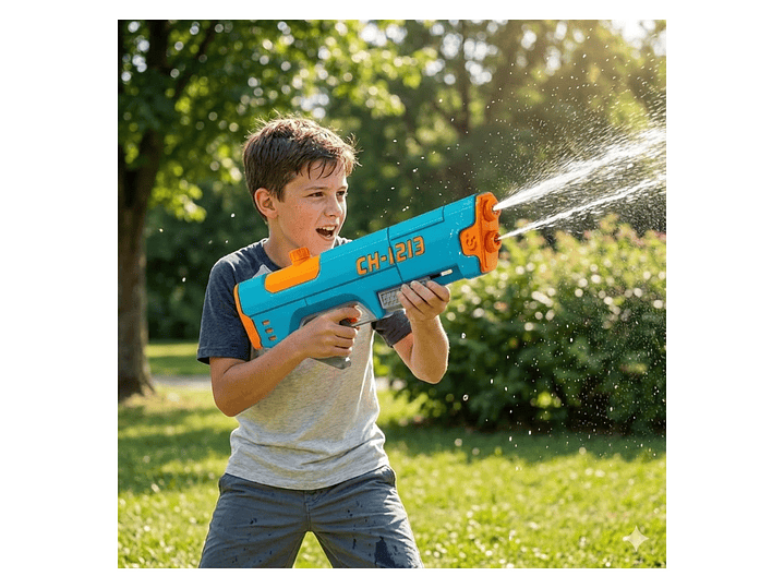 Juguete Pistola Lanza Agua Doble Chorro 400ml DBG1604BL 7