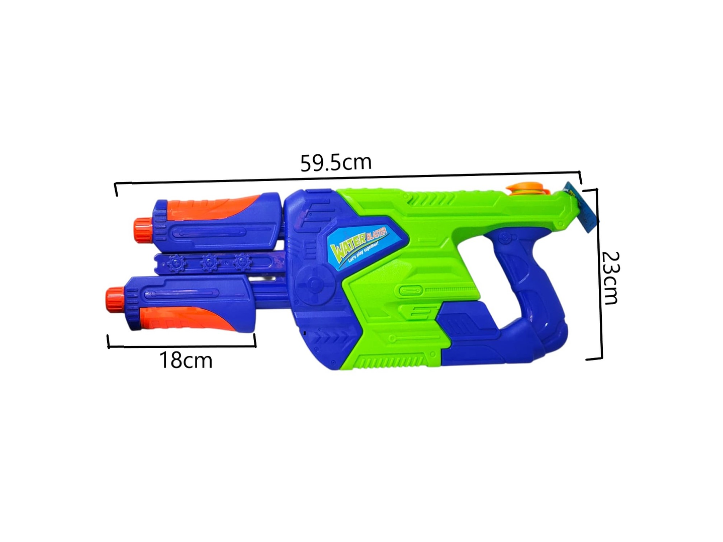 Juguete Pistola Lanza Agua Doble Cañon 890ml DBG1633 6