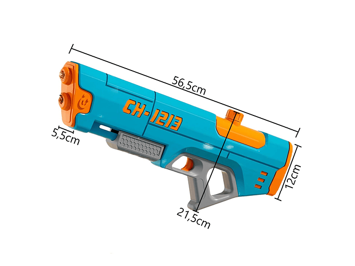 Juguete Pistola Lanza Agua Doble Chorro 400ml DBG1604G 8