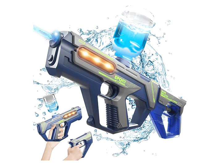 Juguete Pistola Lanza Agua 2 En 1 Recargable DBG1658BL Azul 6