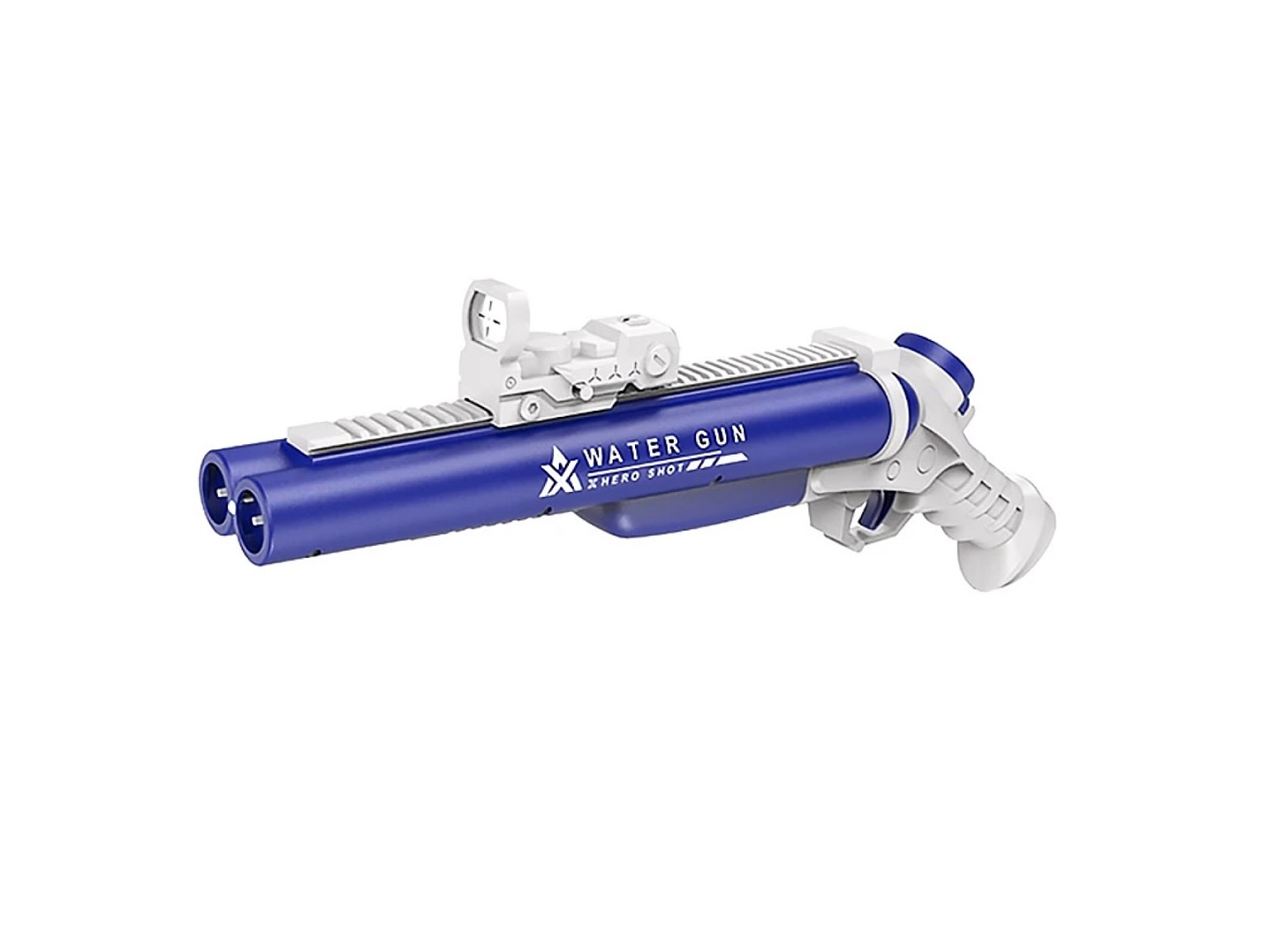 Juguete Pistola Lanza Agua Eléct Doble Cañon DBG1656BL Azul 1