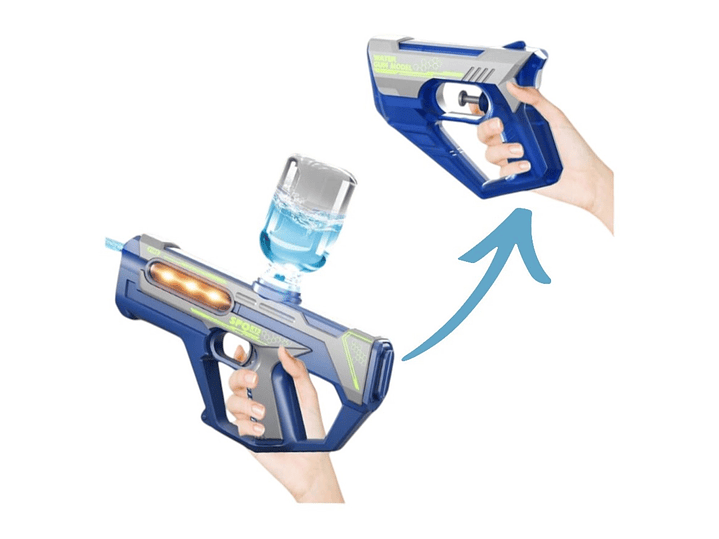 Juguete Pistola Lanza Agua 2 En 1 Recargable DBG1658BL Azul 7