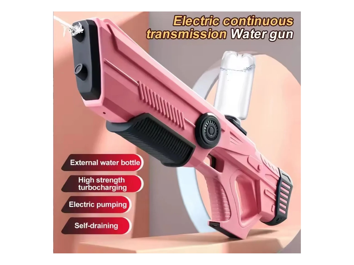 Juguete Pistola Agua Recargable Absorción DBG1657P Rosa 4