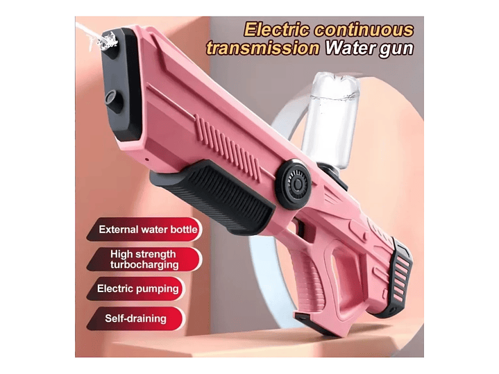Juguete Pistola Agua Recargable Absorción DBG1657P Rosa 4