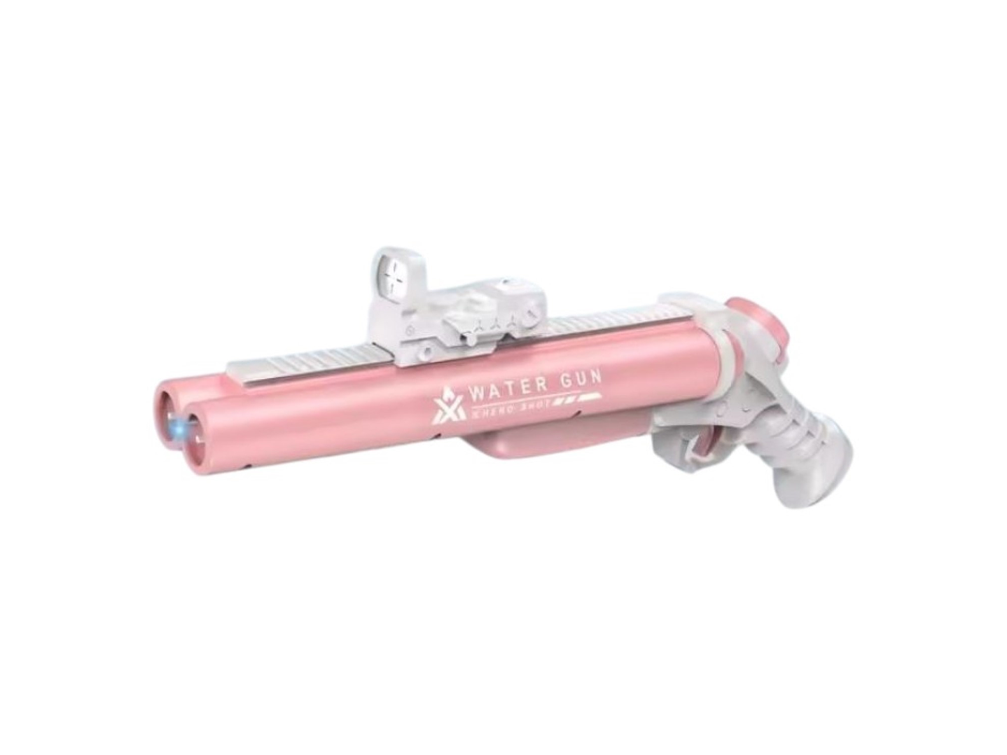 Juguete Pistola Lanza Agua Eléct Doble Cañon DBG1656P Rosa 1