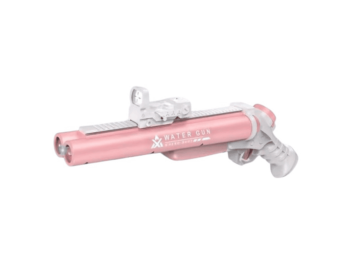 Juguete Pistola Lanza Agua Eléct Doble Cañon DBG1656P Rosa 1