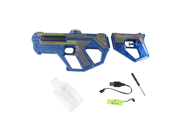 Juguete Pistola Lanza Agua 2 En 1 Recargable DBG1658BL Azul 8