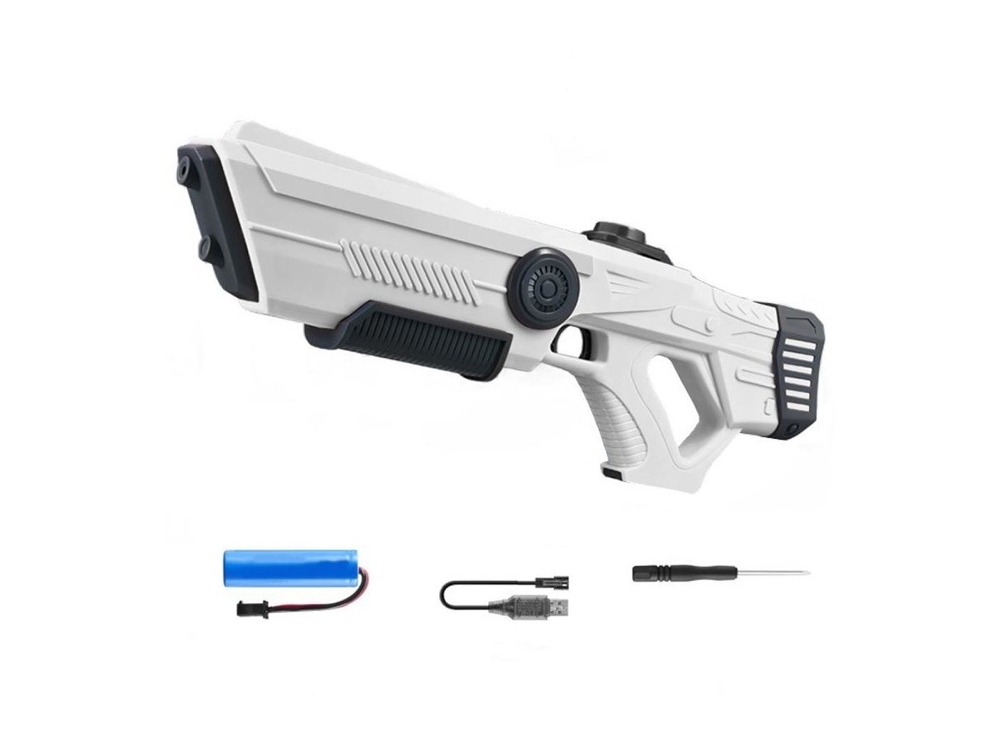 Juguete Pistola Agua Recargable Absorción DBG1657W Blanco 4