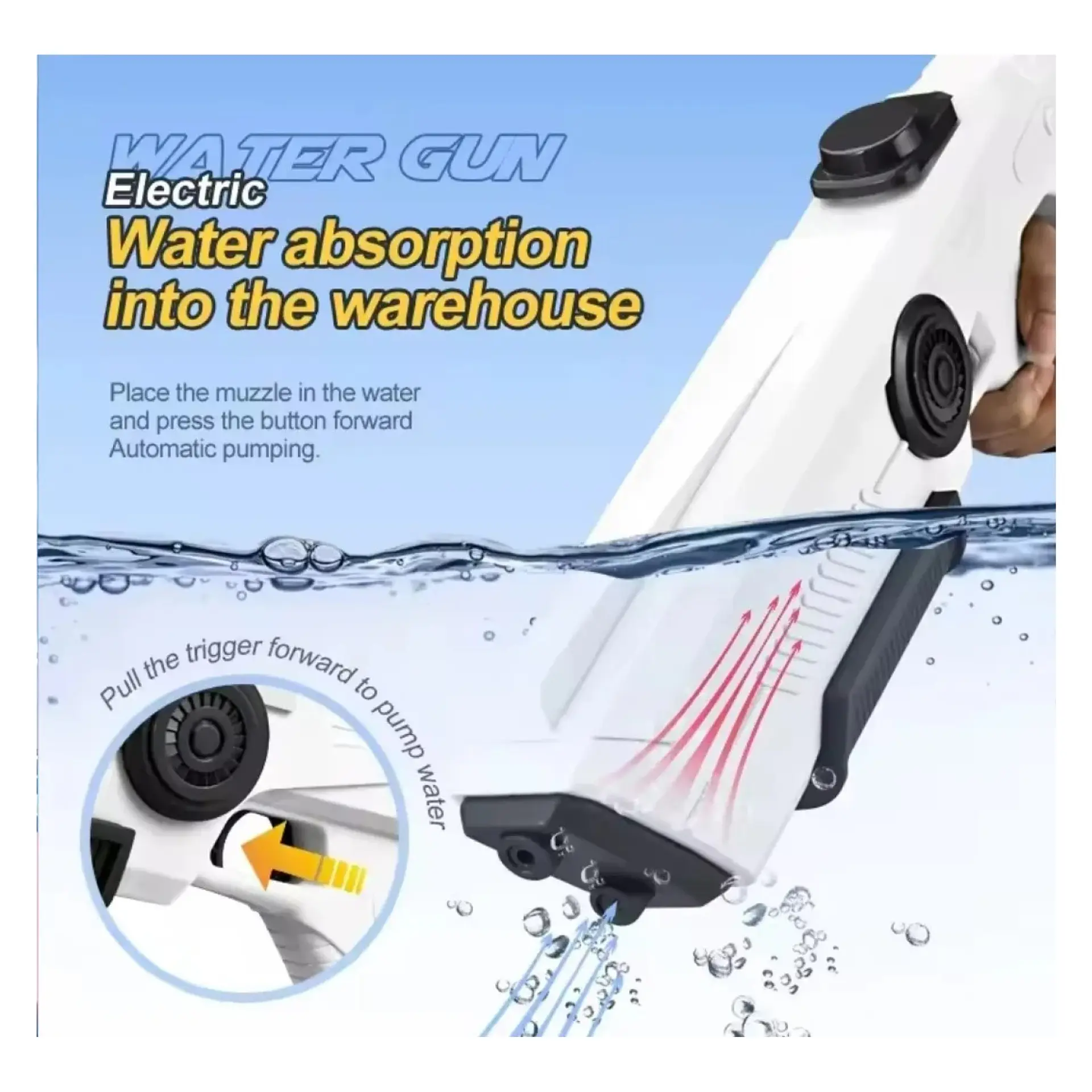 Juguete Pistola Agua Recargable Absorción DBG1657P Rosa 5