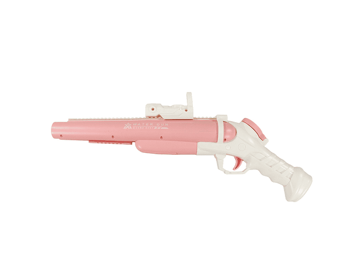 Juguete Pistola Lanza Agua Eléct Doble Cañon DBG1656P Rosa 2