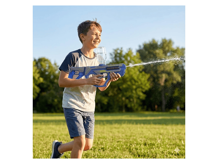 Juguete Pistola Lanza Agua 2 En 1 Recargable DBG1658BL Azul 9