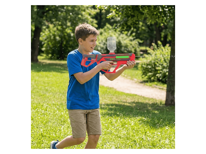 Juguete Pistola Lanza Agua 2 En 1 Recargable DBG1658R Rojo 7