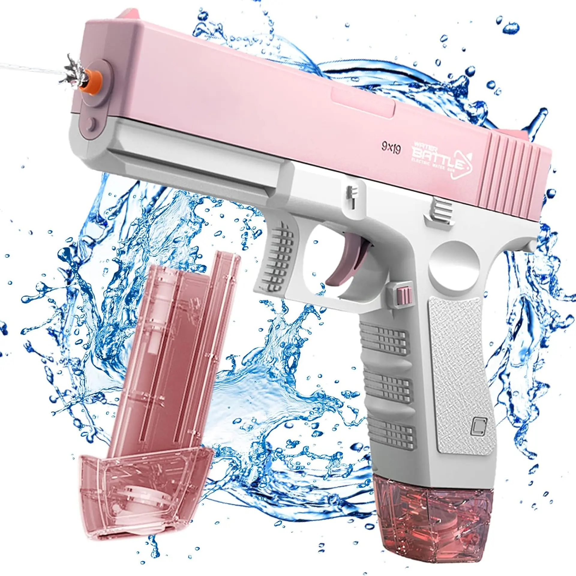 Pistola de Agua Eléctrica Recargable Presión DBG1652 Rosa 4