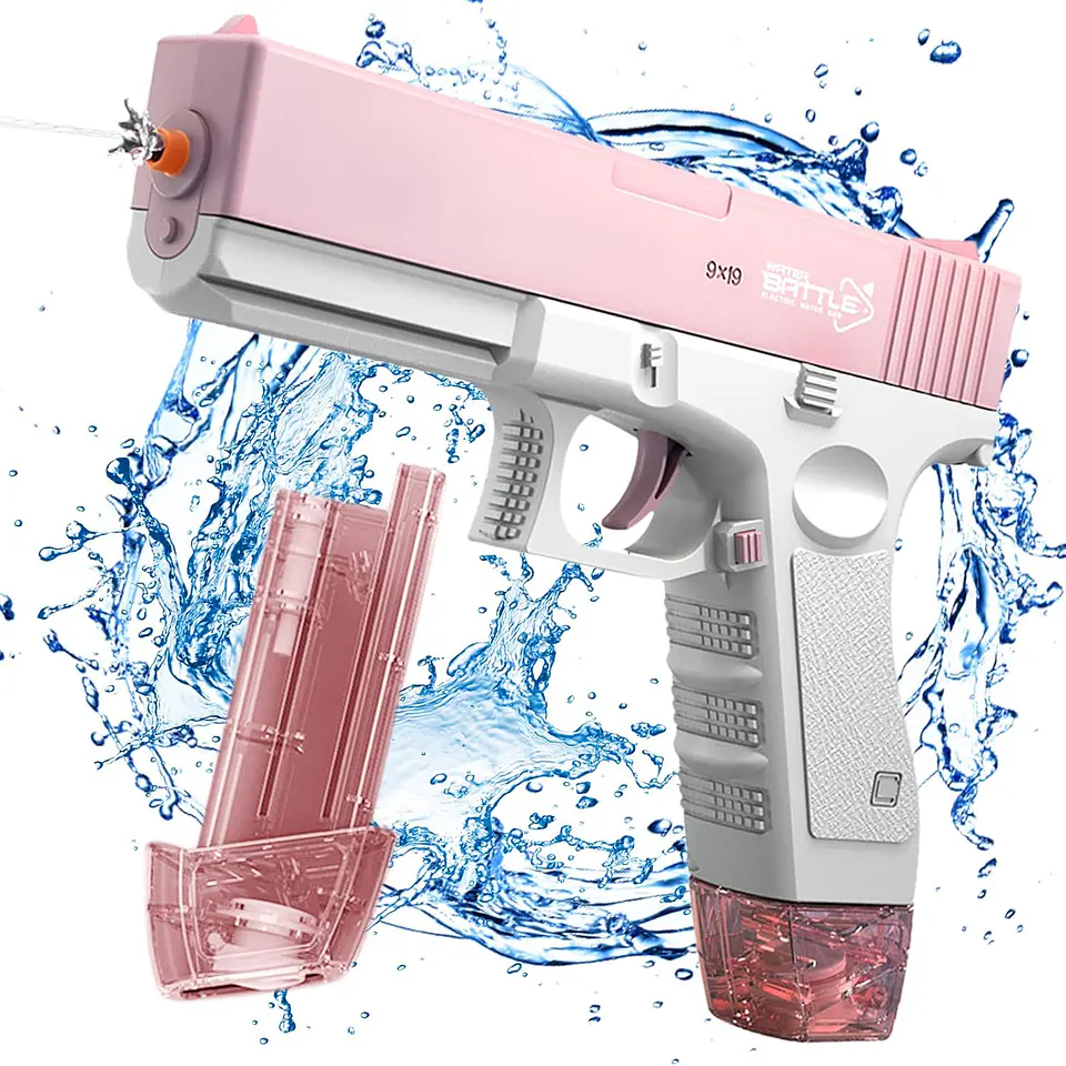 Pistola de Agua Eléctrica Recargable Presión DBG1652 Rosa 4