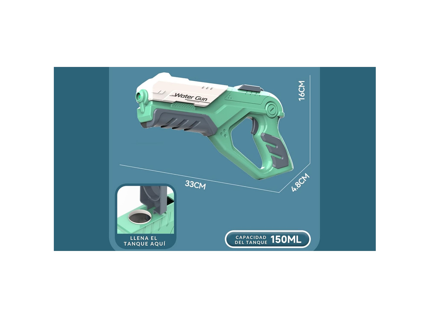 Pistola de Agua Motorizada Recargable Largo Alcance DBG1654 6