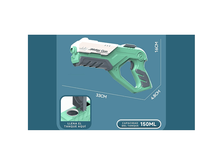 Pistola de Agua Motorizada Recargable Largo Alcance DBG1654 6