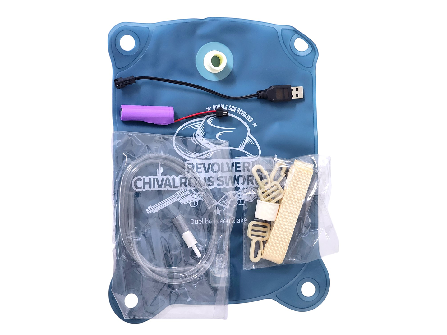 Juguete Pistola De Agua Eléctrica Revolver Backpack DBG1797  4