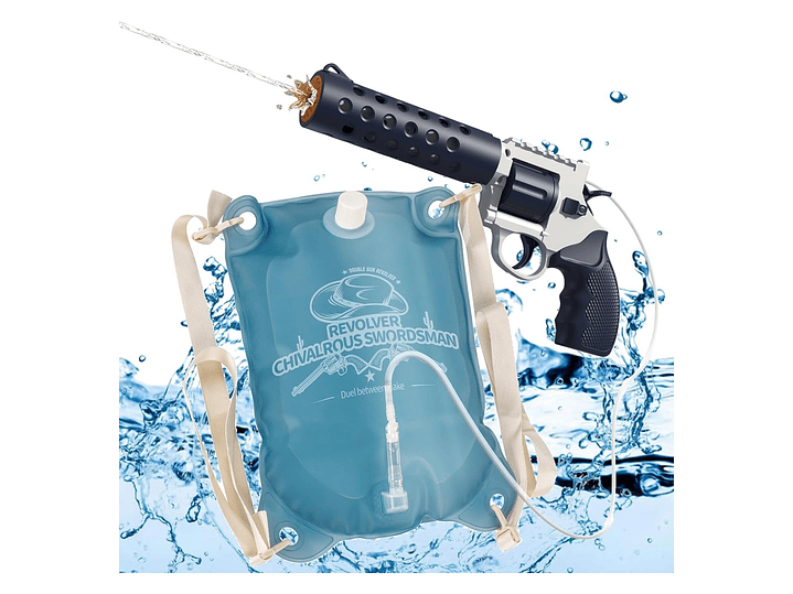 Juguete Pistola De Agua Eléctrica Revolver Backpack DBG1797  5